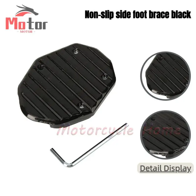 Aluminum Alloy Motorcycle Bike Kickstand Extender Foot Side Stand Extension Foot Pad Support Plate Motorbike Accessory