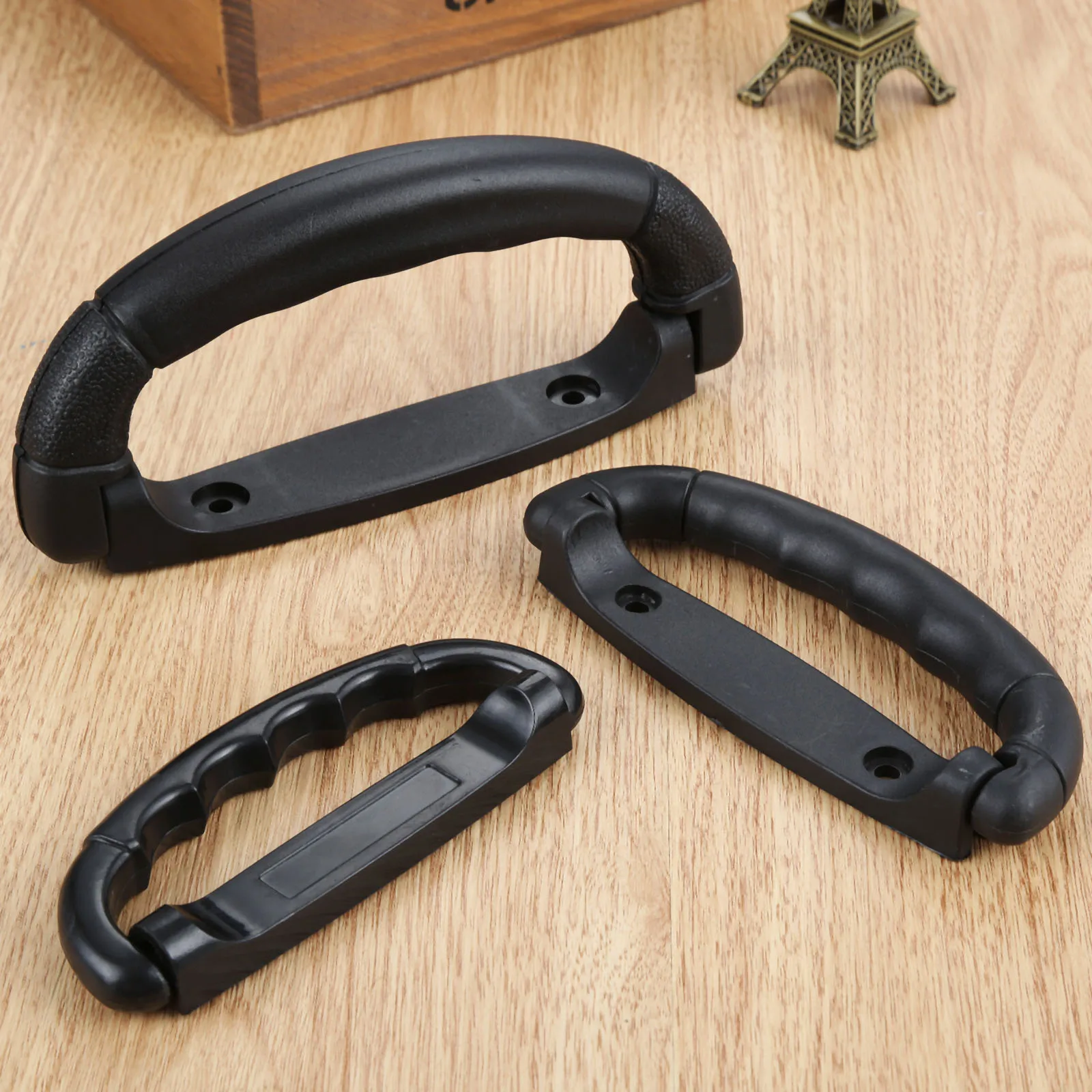 1pc Black Plastic Luggage Handle Suitcase Strap Pull Air Case Carrying Flight Bag Grip Antislip Knob Replacement 108/125/160mm