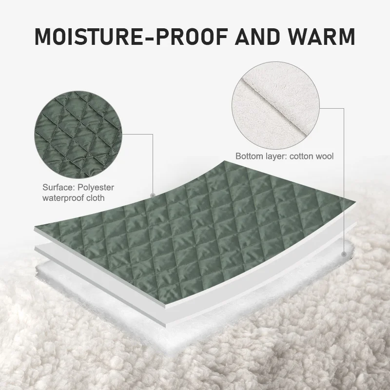 Naturehike New Cotton Wool Warm And Moisture-proof Mat Multi-person Outdoor Camping Mat Portable Sleeping Pad Mattress NH20FCD11