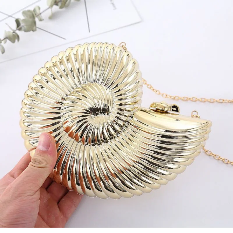 Gold Sliver Fashion Evening Clutch Women Chain Sling Shell Bags Party Wedding Crossbody Bags For Women Small Cute Purse Clutches