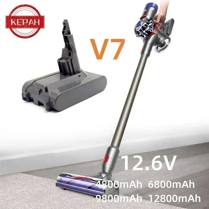 12800mAh For Dyson V7 SV11 Battery Absolute Animal Fluffy Replacement Battery Dyson V7 SV11 Handheld Vacuum Cleaner Battery