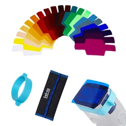 20pcs Flash Gel Color Filters Photo Studio Kits Photography Accessories Speedlight Lighting Camera Flash