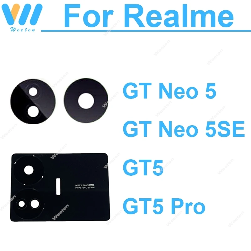 

Стекло объектива задней камеры для Realme GT Neo5 Neo 5 SE GT5 Pro GT7 Pro Гоночное стекло объектива задней камеры с наклейкой Запасные части