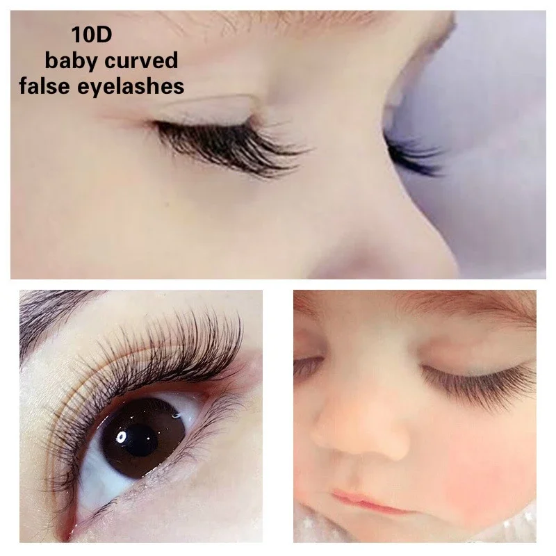 

10D Baby Curved Hair Own Grafted Eyelashes Planted False Eyelashes Flowering Mink Hair Soft Natural