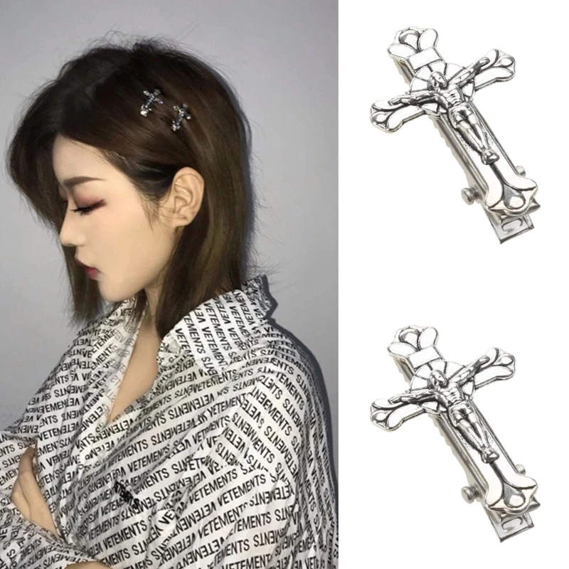 652F Nổ Mỏ Vịt Kẹp Gothic Cho Túi Đeo Chéo Hairgrips Tóc Hợp Thời Trang Bên Kẹp Punk Đầu