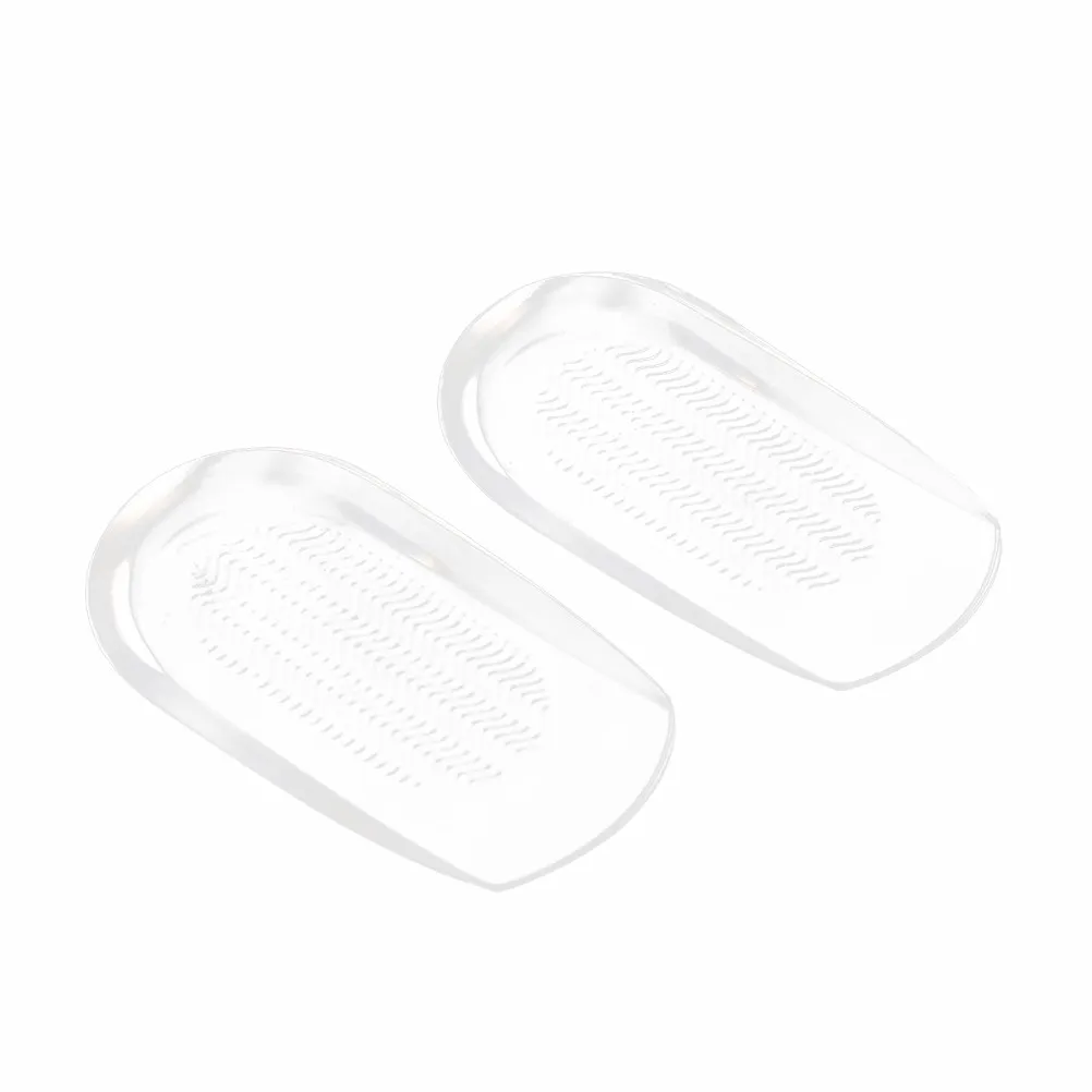 Clear Elastic Gel Heel Cups Half Insoles for High Heel Shoes Instant Pain Relief Fatigue Reduction Blister Prevention Foot Care
