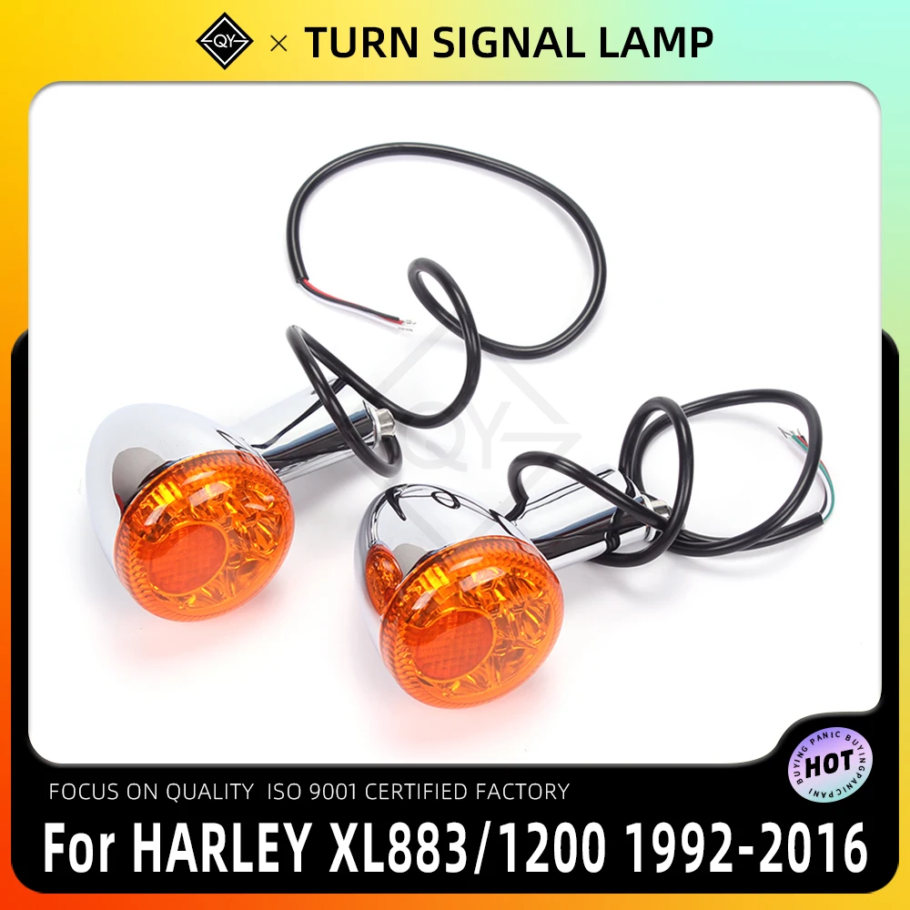 

LQYL Motorcycle Motorbike Amber Rear LED Turn Signal Lights For Harley XL883 XL1200 Sportster 1992 1993 1994 1995 1996 1997-2016