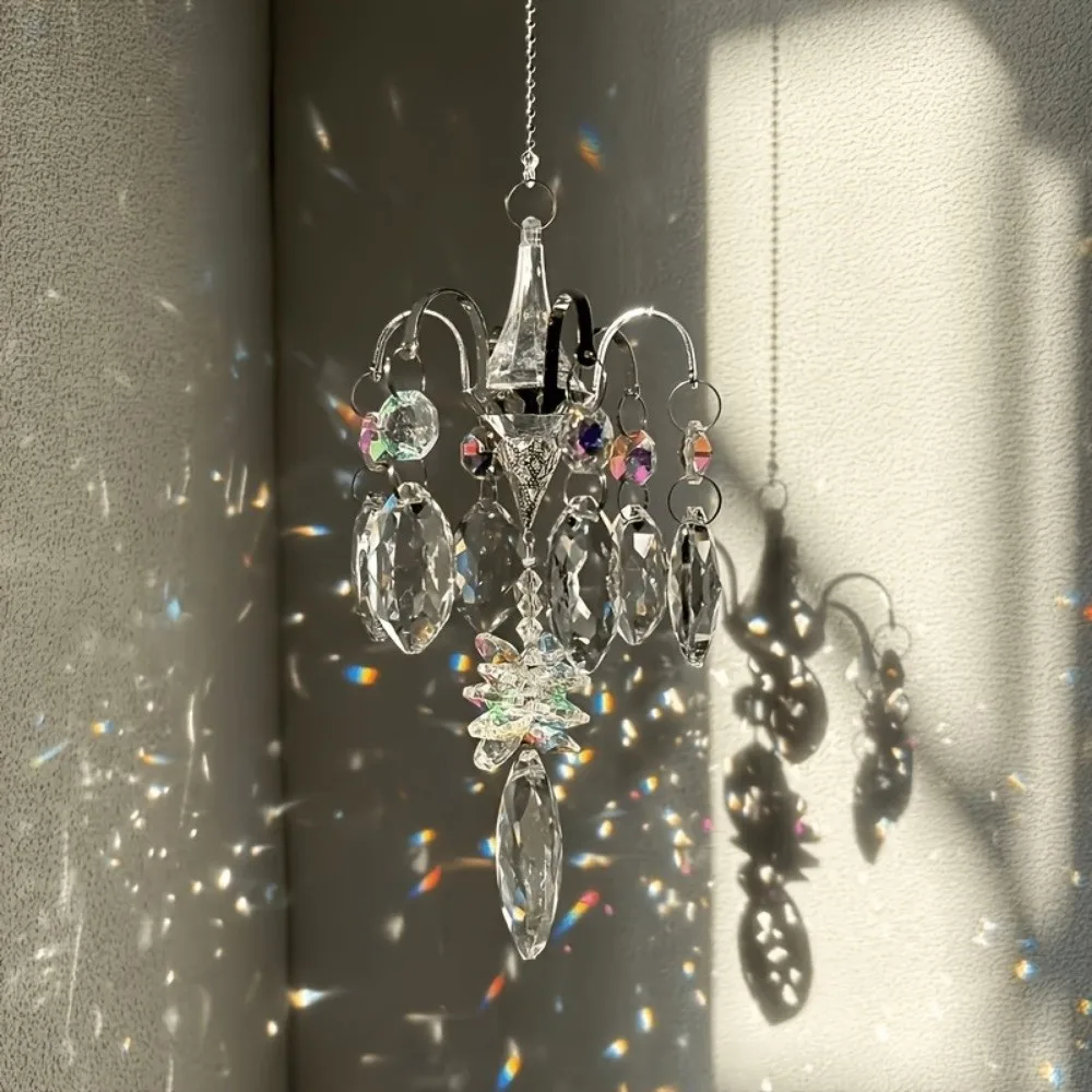 Wedding Decoration Rhinestone Pendant Sun Catcher Home Decoration Ornaments Crystal Suncatcher Shiny Fantasy Window Hanging Home