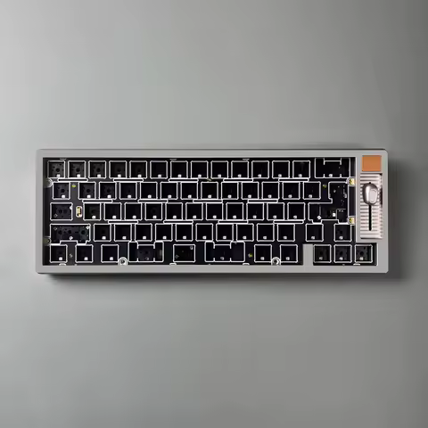 Chosfox Fox65 QMK/VIA Custom Mechanical Keyboard Aluminum Kits Hot Swap Wired Gaming Keyboard RGB Gamer Gasket Keyboard