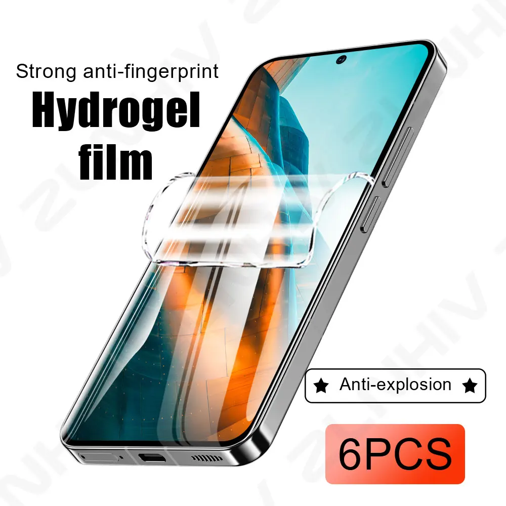 6Pcs Phone Screen Protector for Samsung S25 Plus S24 Ultra S23 Hydrogel Film S22 S21 Not Glass Protective Film S20 S10 Note 20