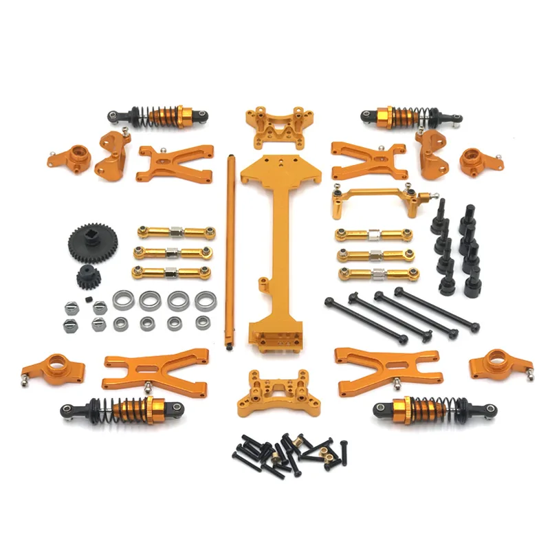 Metal Upgrade Swing Arm Steering Cup Linkage Shock Absorber Kit WLtoys 1/18 A959 A949 A969 A979 K929 RC Car Parts