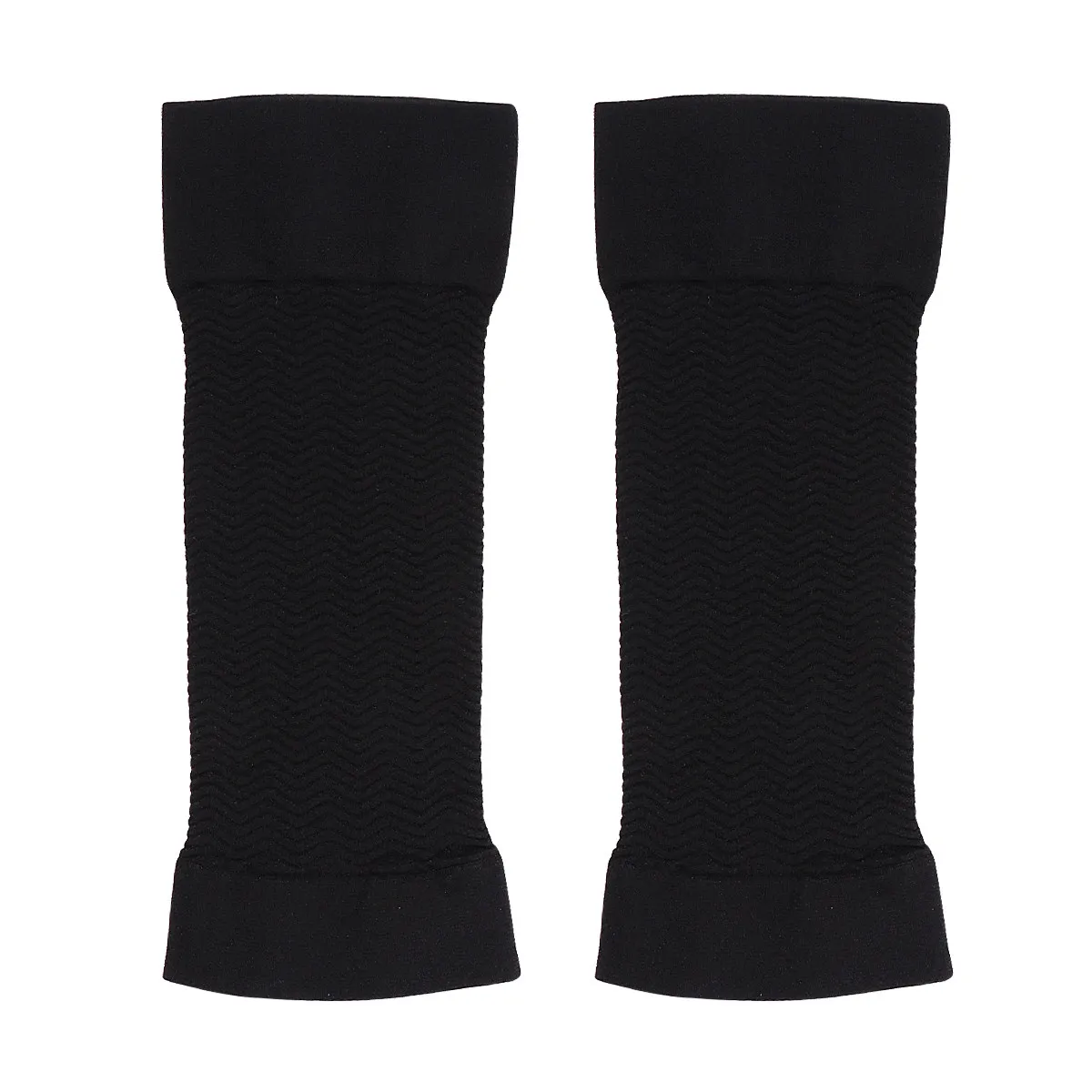 2Pairs Skin-Friendly Stretchy Arm Sleeves Compression Shaper for Upper Arm Toning Muscle Soreness Relief Slimming Scar Covering