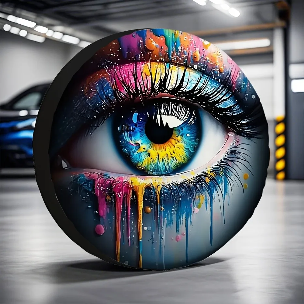 

Красочный чехол для запасного колеса с эффектом капель воды, водонепроницаемый, из полиэстера, для прицепов и автодомов