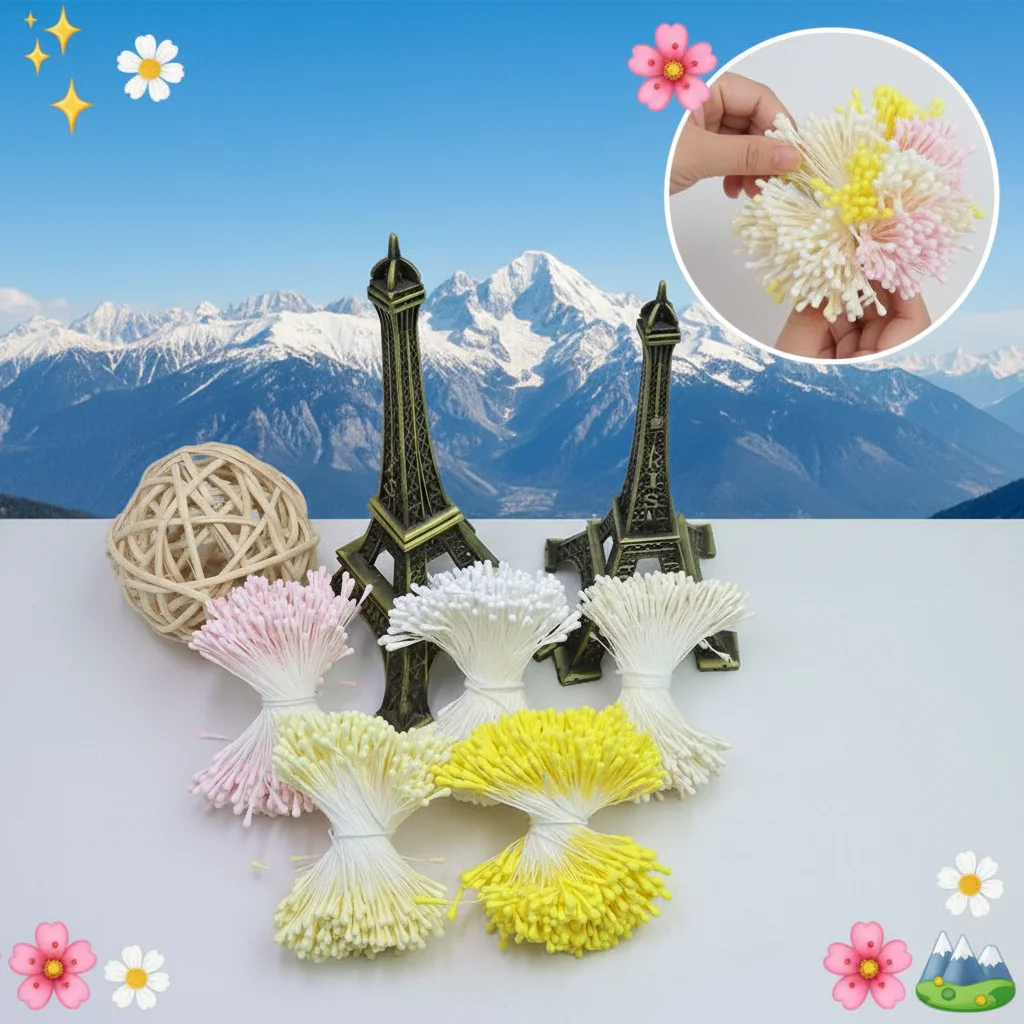 Simulated Round-headed Flower Stamens Matte Mini Floral Pistils For DIY Rose Lily Craft Wedding Home Party Decor Gifts New