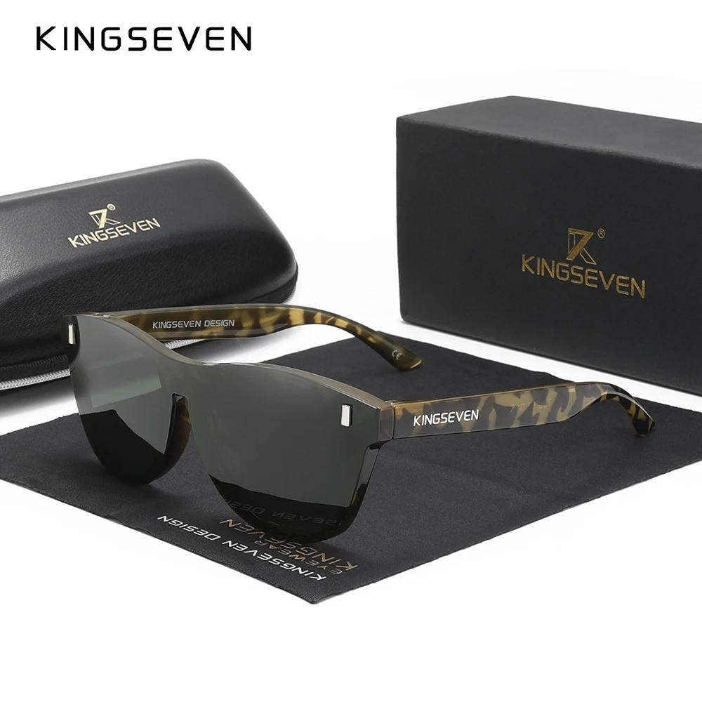 KINGSEVEN New Brand Design Men's Glasses Polarized Sunglasses Women Integrated Lens Fashion Eyewear Oculos de sol