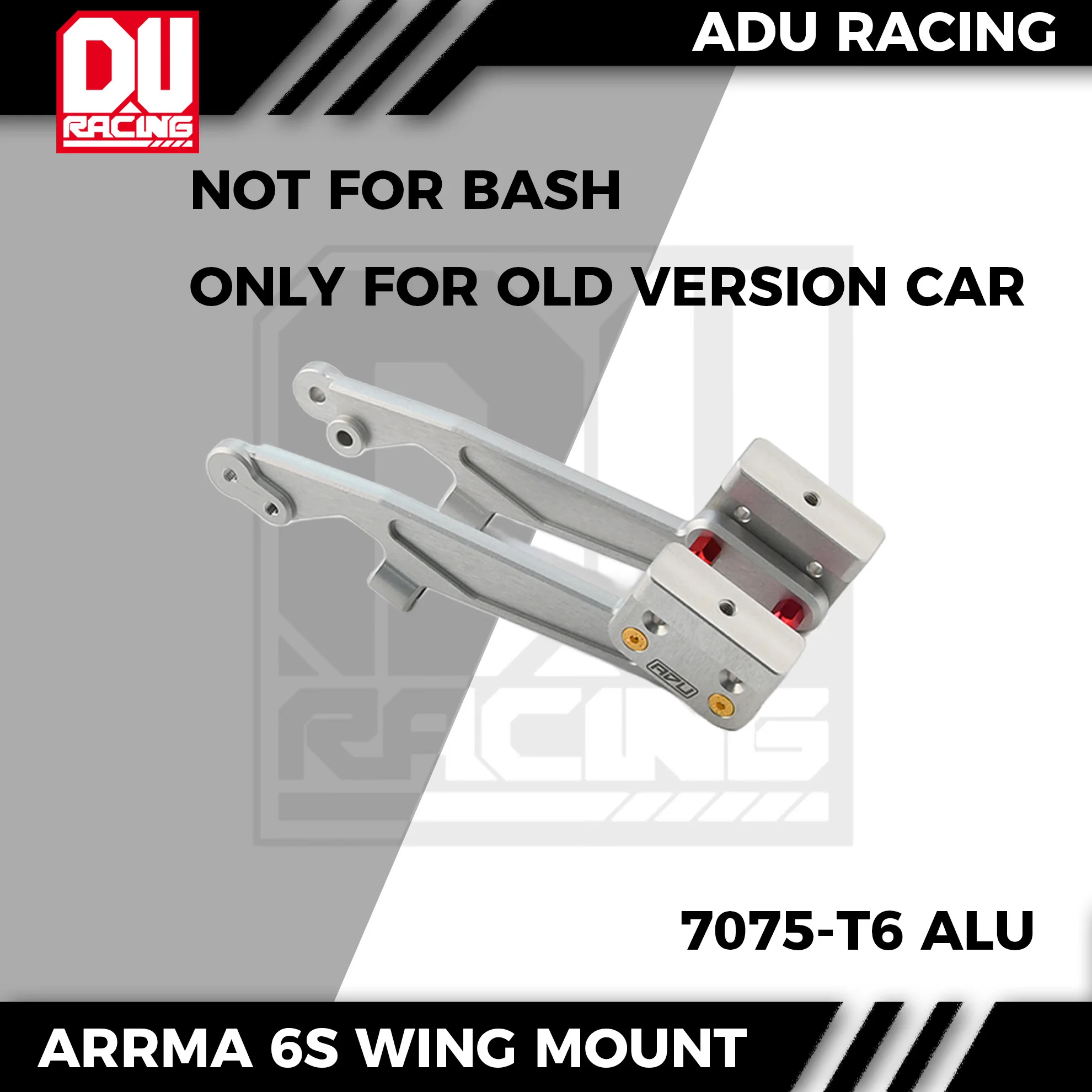 Крепление для крыла ADU RACING 7075-T6 ALU CNC для ARRMA 6S старой версии TYPHON KRATON OUTCAST