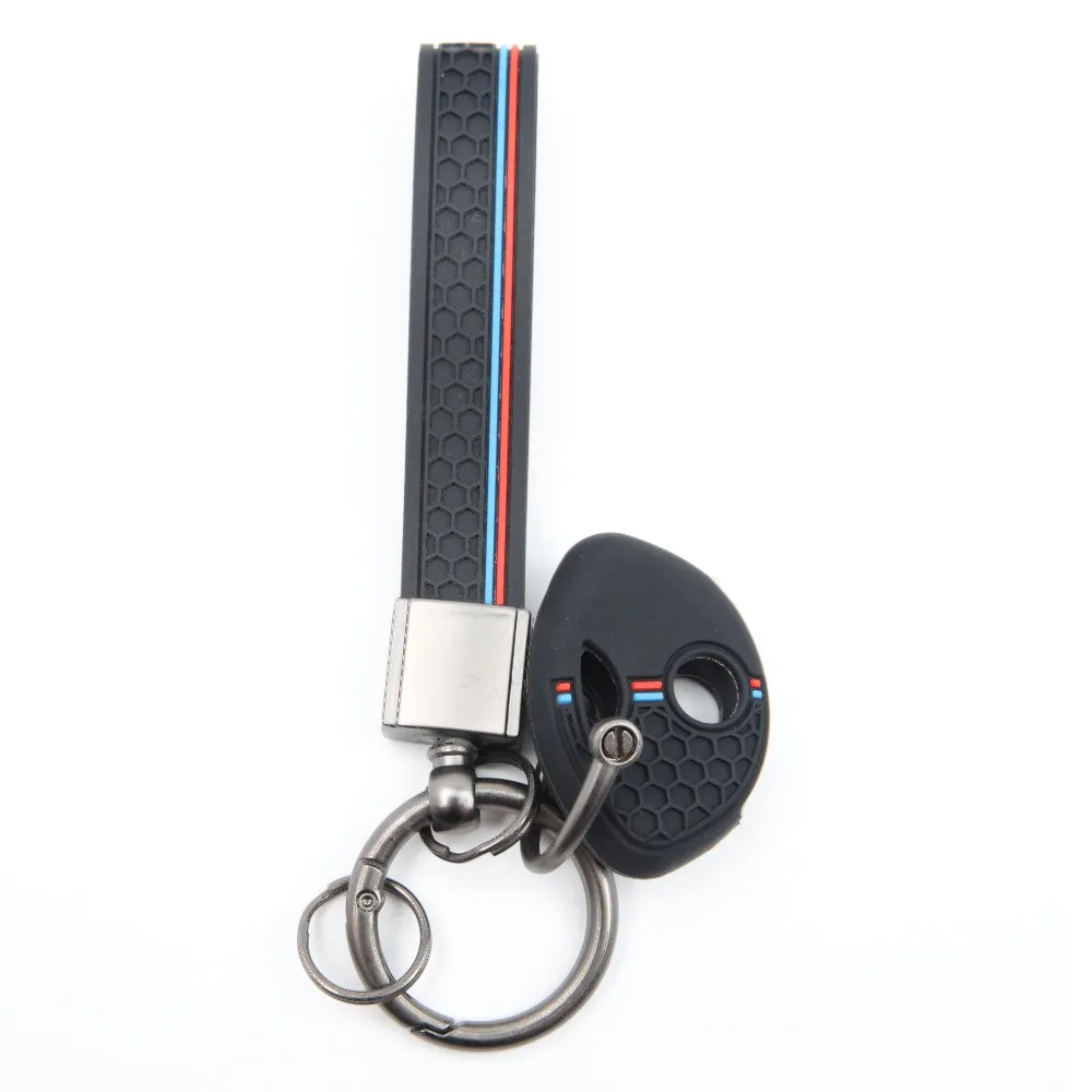 Silicone Remote Key Case For BMW K1200R R1200RT K1300R S1000RR F650GS F800GS F800ST with clasp holder Long Lasting