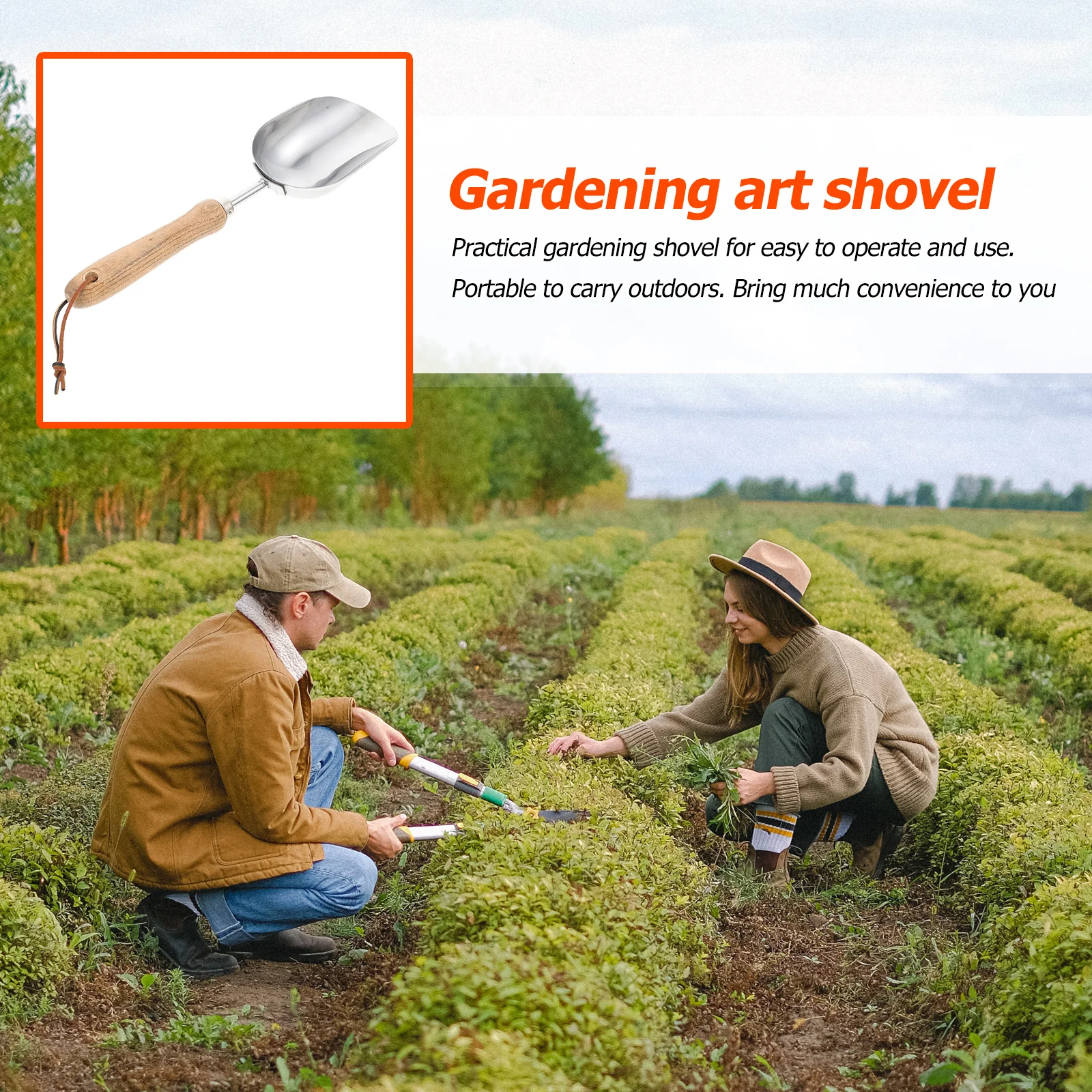 

Small Garden Tool Portable Handheld Gardening Art Shovel Multi-Purpose Weeding Transplanting Spade Compact Soil Fertilizing