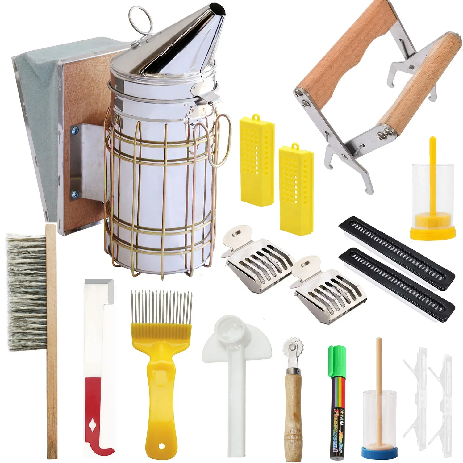 Beekeeping Supplies, 18PCS Bee Keeping Starter Kit, Beekeeping Tools and Supplies Bee Keeping Supplies-All for Beekeepers