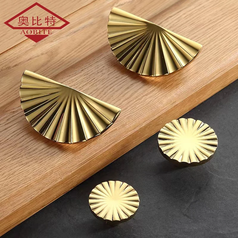 AOBT Flower Dressers Cabinet Handles Gold Wardrobe Door Knobs Pulls for Furniture Kitchen Storage Cupboard Closet Drawer Home 64