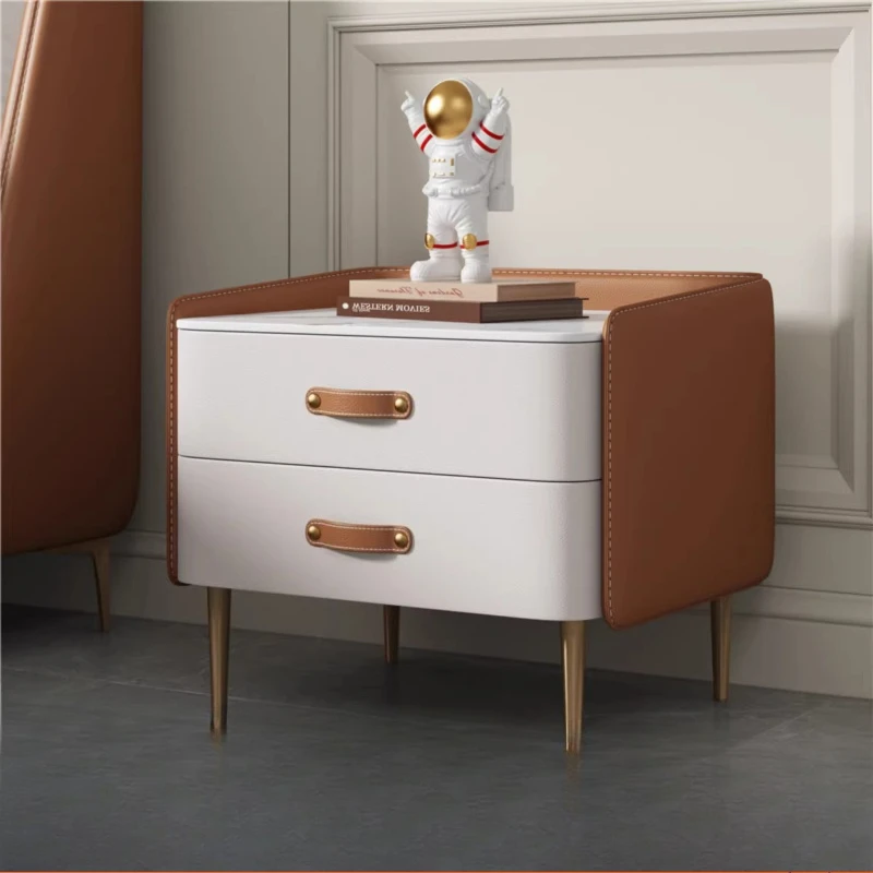 

Bedside table, Italian simple light luxury slate