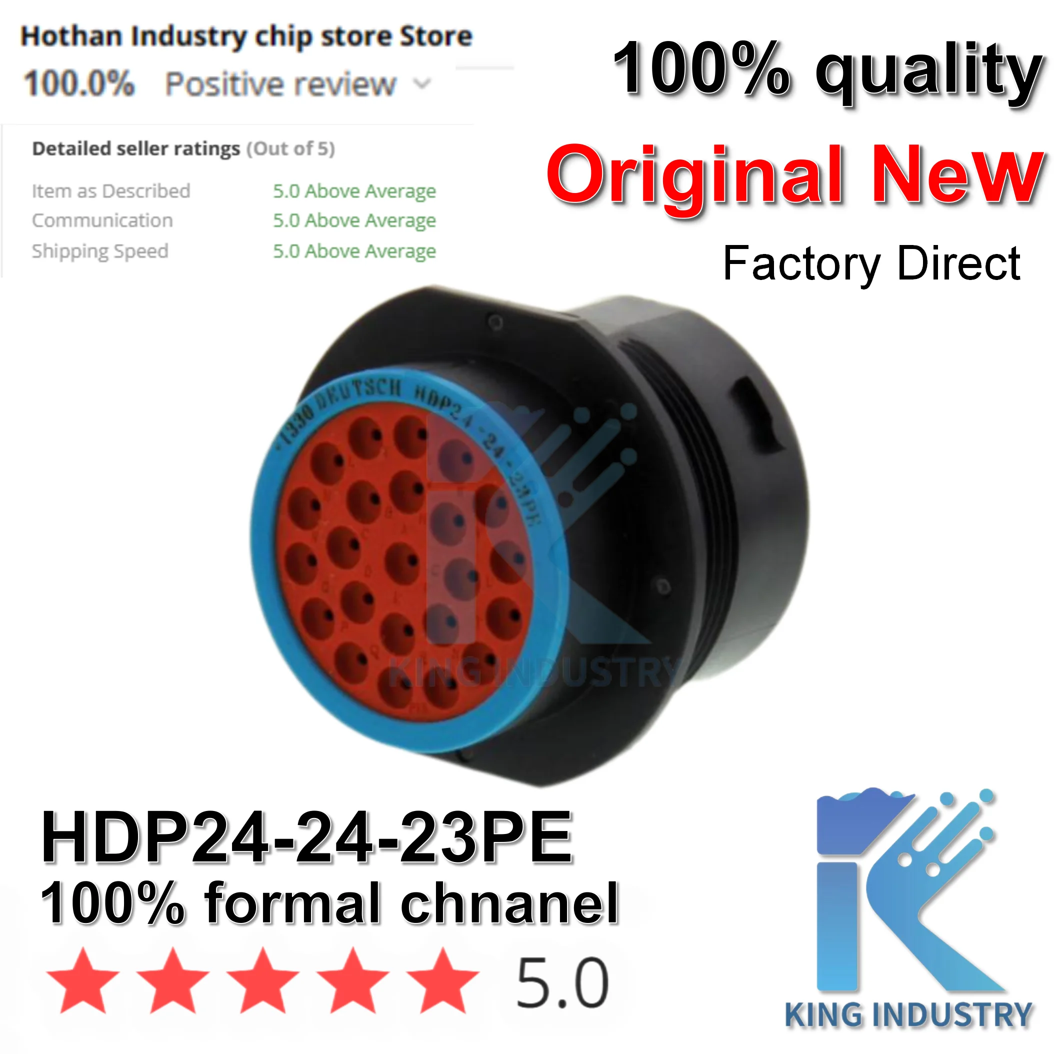 （1PCS）HDP24-24-23PE HDP24-24-23SE FOR DEUTSCH 100% NEW  Automotive Connectors Circular Plug 23-pin Panel Mount DEUTSCH