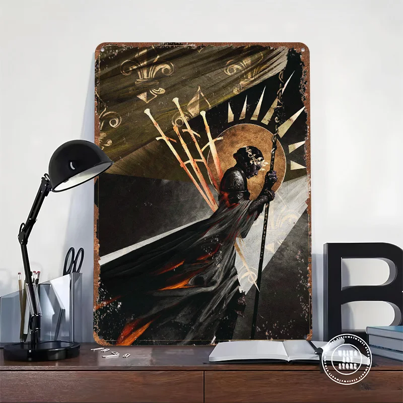 In the Name of the Lily Metal Poster Custom Wall Art Retro Vintage Tinplate Signs for Man Cave Bedroom Decorations House Home