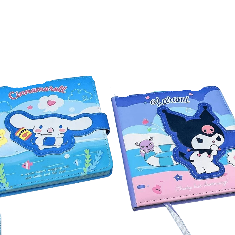 Sanrio Kuromi Notebook Cartoon Anime Cute My Melody Cinnamoroll Pochacco Diary Fashion Color Page Ledger Kawaii Holiday Gifts