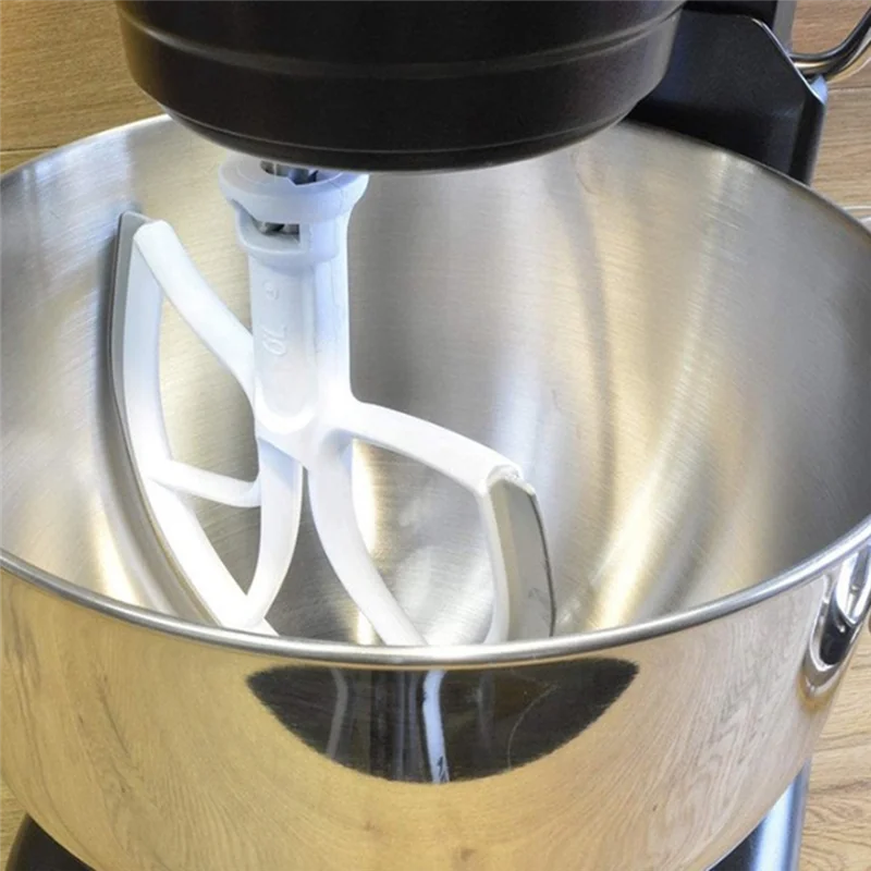 Pá lisa do batedor da borda flexível com bordas de silicone peças de reposição para kitchenaid 6qt misturador do suporte do elevador da bacia