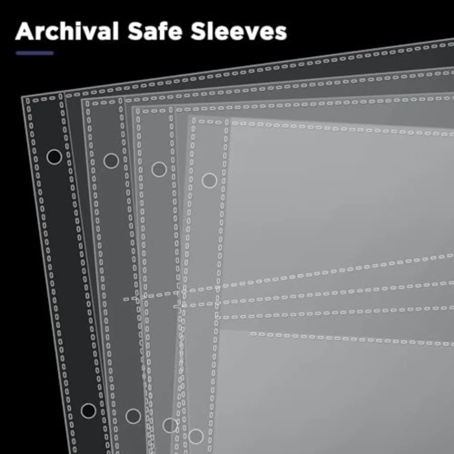 50 حزمة من أكمام الكاري 3 أكمام الأوراق النقدية 8.5 × 11 ورقة حماية لألبوم الأوراق النقدية لحامل الكاري #5