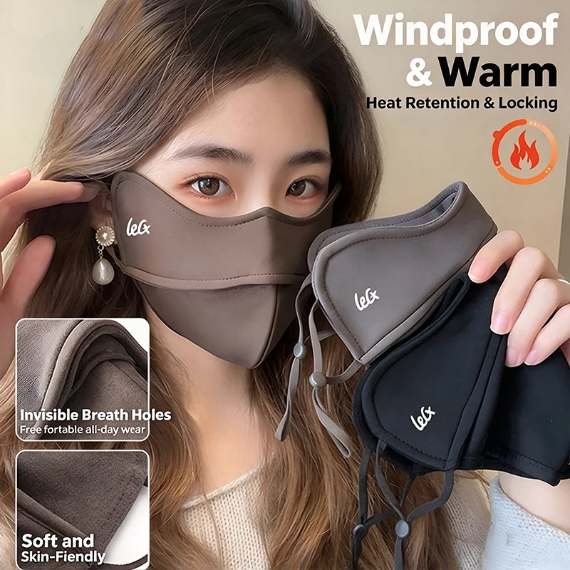 Thickened 5D Three-Dimensional Thermal Mask Windproof And Cold Proof Eye Corner Warmth Face Mask Women's Face Mask Hand-Washable