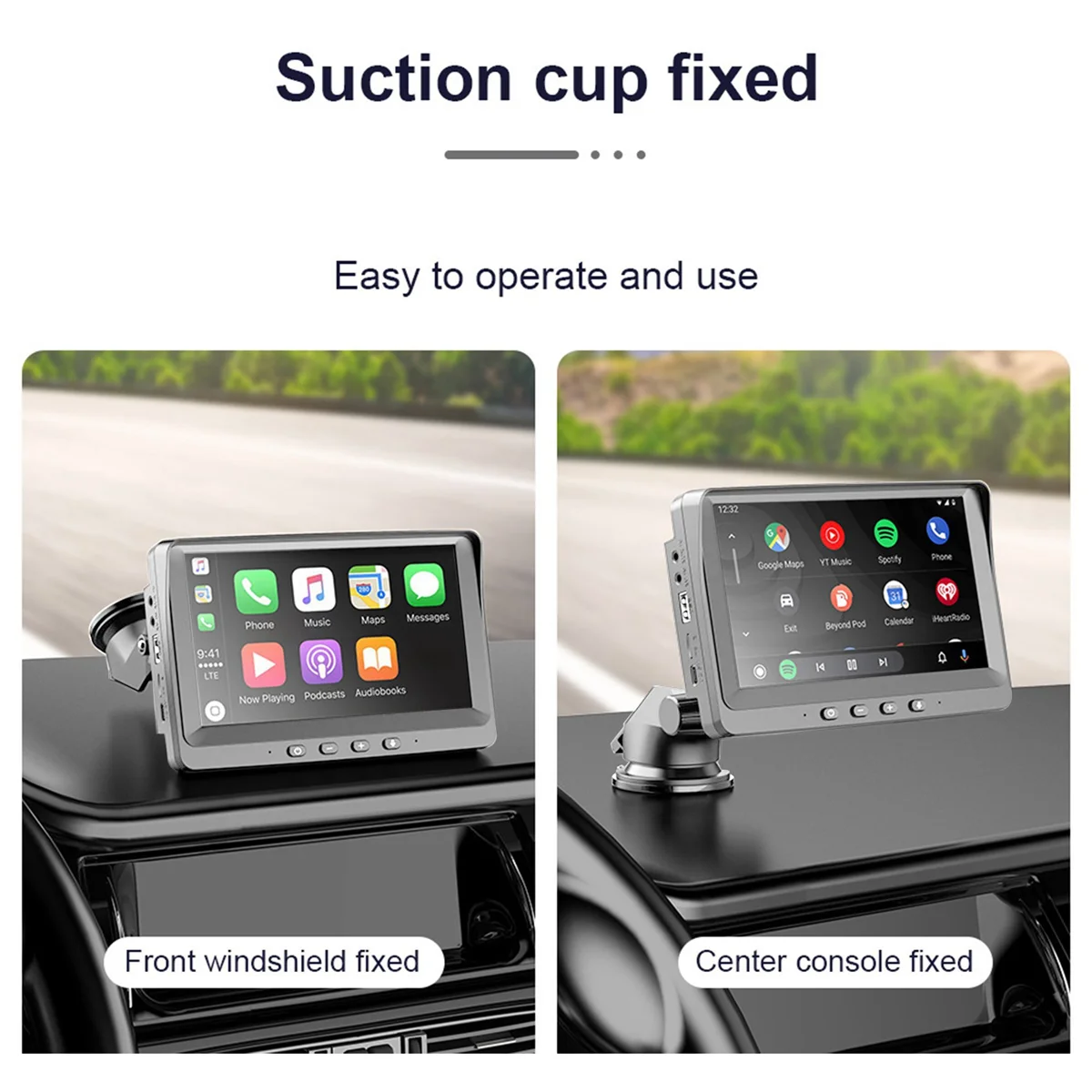 

Universal 7 Inch Touch Screen Car Wireless for Apple CarPlay Tablet Android Radio Bluetooth Multimedia