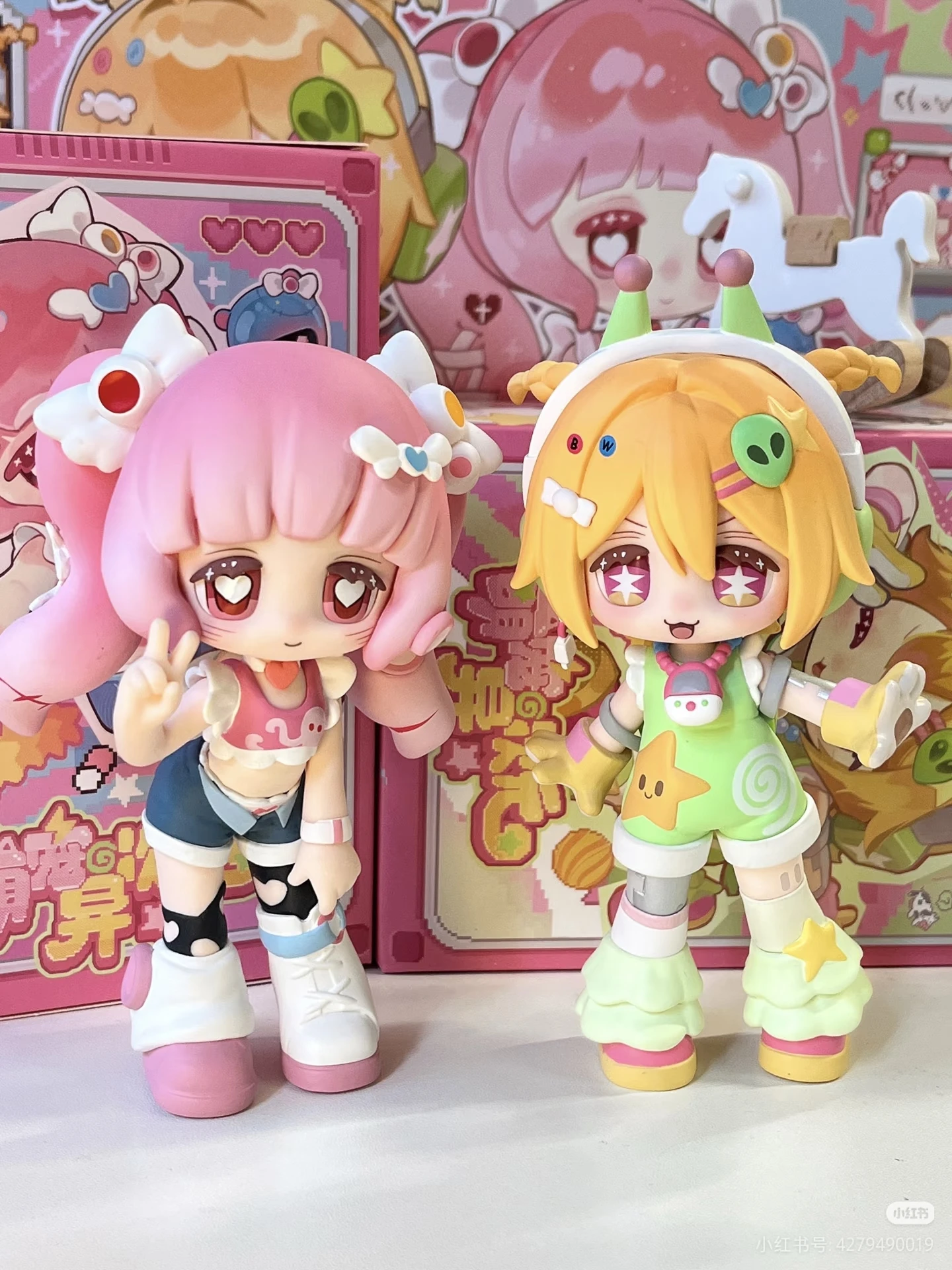 Kawaii menina figura de ação 1/12 escala articulações móveis lua caixa cega presente surpresa colecionável besta corpo boneca ornamento