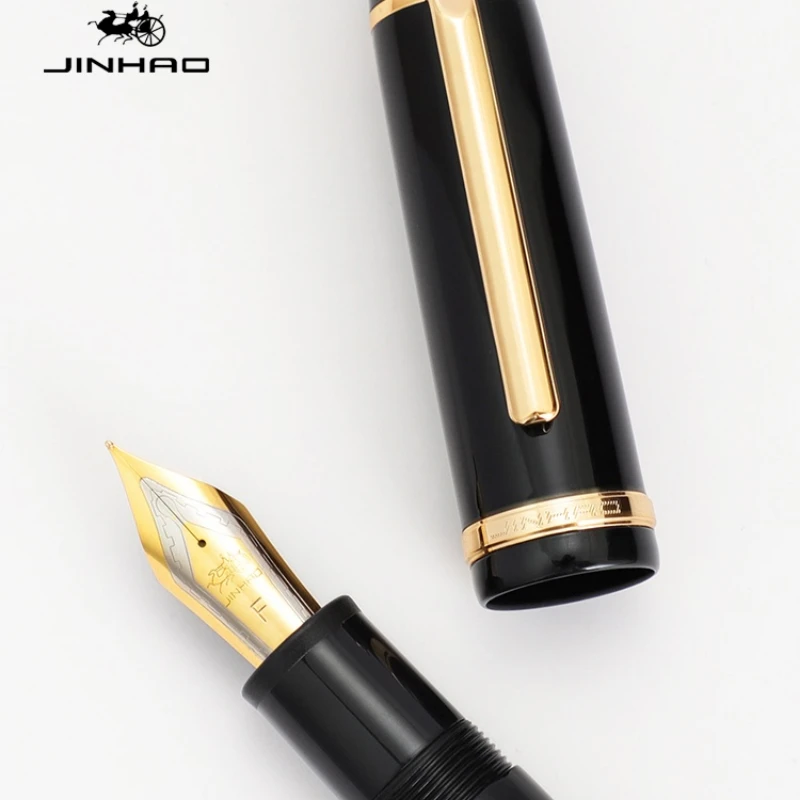 Imagem -04 - Jinhao-mental Fountain Pen f Nib Material Escolar Retro Canetas de Luxo Duráveis Gadgets de Escritório Escrita Presentes 159