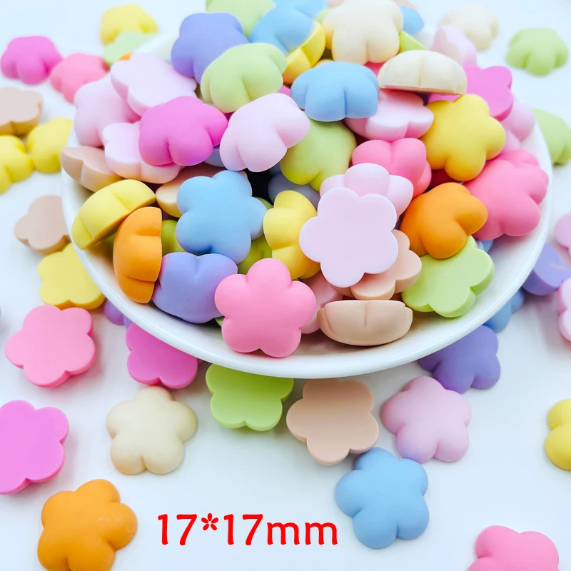 20 Pcs Cute Cartoon Mini Flower Shape Flat Back Resin Cabochons Scrapbooking DIY Jewelry Craft Decoration Accessories D71