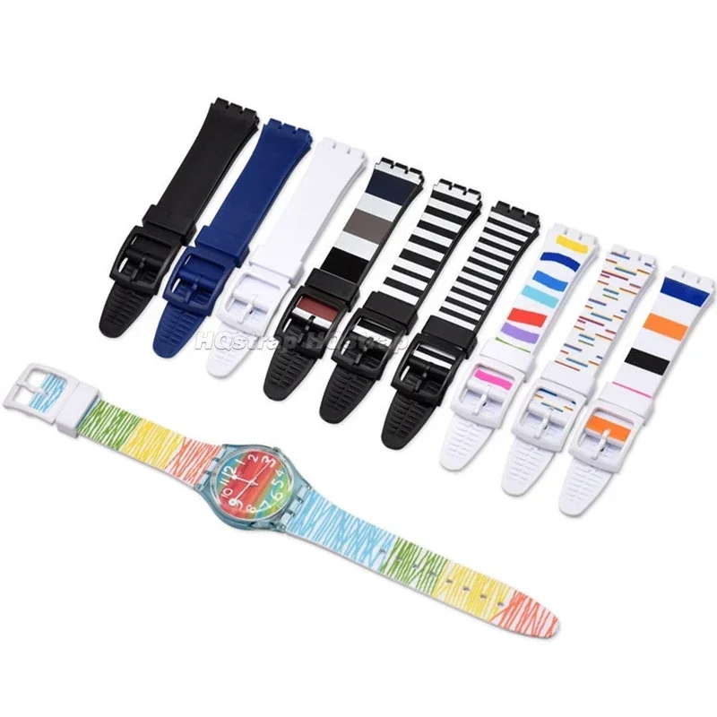 時計用シリコンストラップ,スポーツブレスレット,ユニバーサル,防水,16mm, 17mm, 19mm
