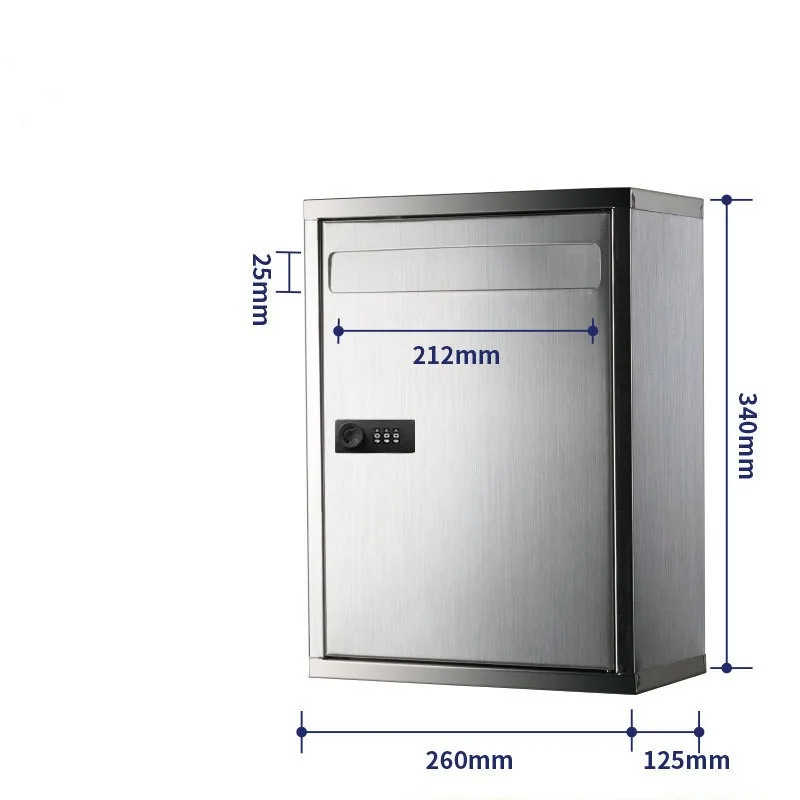 Customized outdoor waterproof parcel delivery box packaging metal mailbox parcel