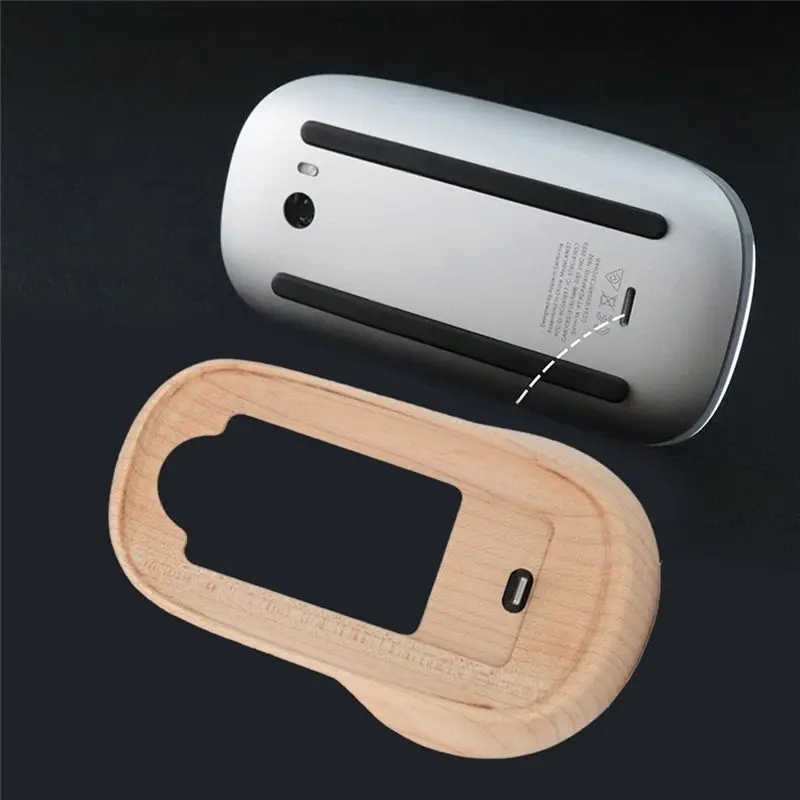 M51K-Solid Wood Base For Magic Mouse Protective Case Compatible With For Elevated Solid Wood Base For Mouse IOS