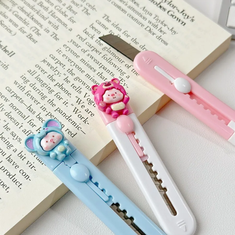 1Pc Mini Cartoon Art Knife Convenient Student Diy Handmade Paper Cutter Split Express Small Knife