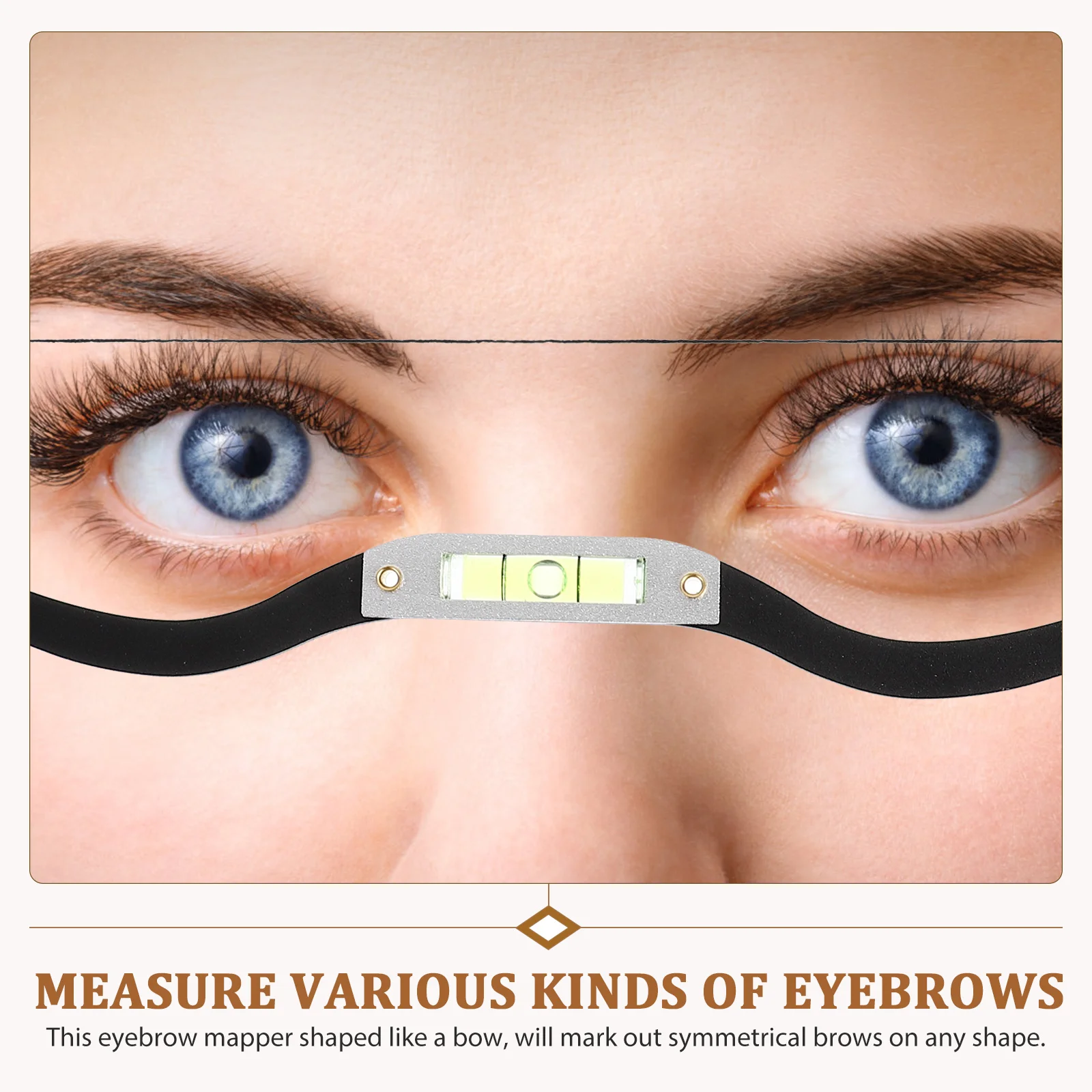 1 Juego de herramienta de medición de nivel de cejas, diseño de alineación de tres puntos para ángulos correctos, regla profesional de mapeo de cejas para lápiz