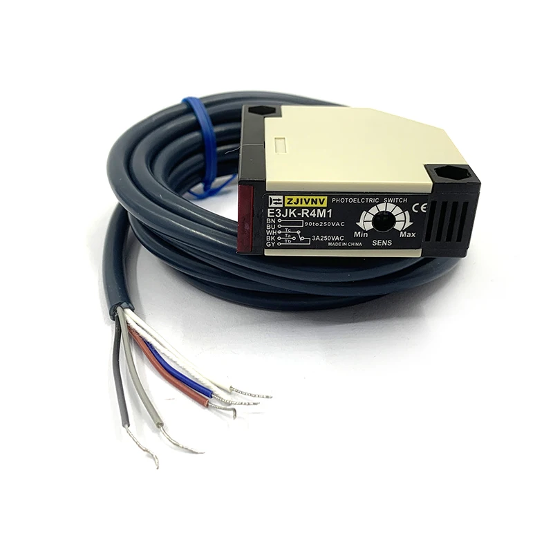 E3JK-R4M1 Photoelectric sensor switch detect distance: 4m E3JK Sensor 90-250VAC 10-30VDC