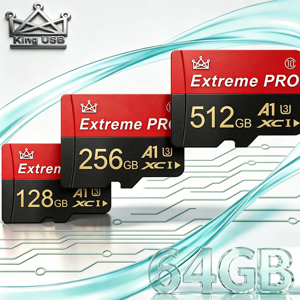 High-Speed Micro SD & TF Card 128GB 256GB 512GB Memory Flash Card Class 10 V30 up to 100MB/s for PC Phone Camera