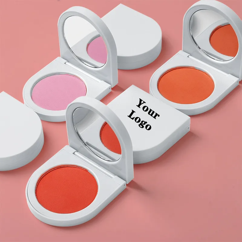 Make-up-Rouge, individuelles Logo, nährende Gesichts-Wangenkontur, Pfirsich-Rouge-Palette, Damen, matt, gepresstes Puder, Kosmetik, Großpackung, 5 Stück