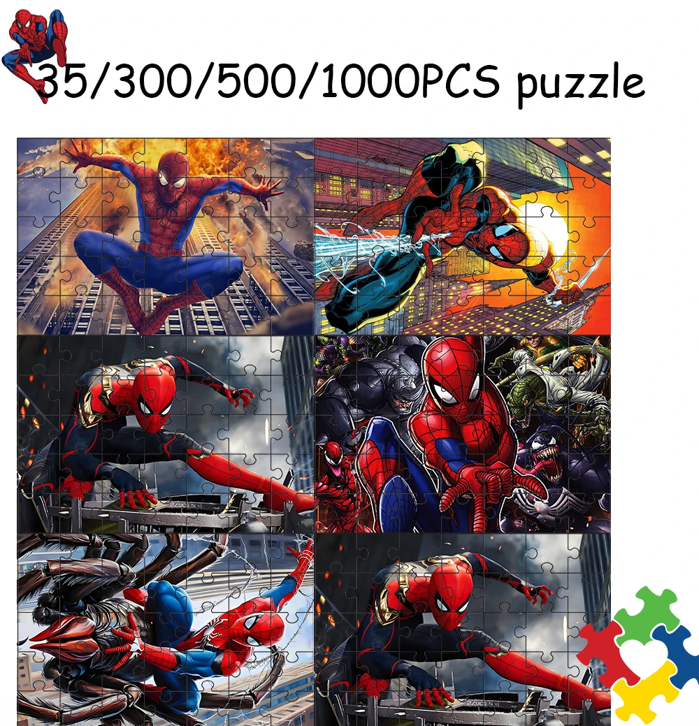 

35/300/500/1000pcs Spider Man puzzles, adult and children's educational toys, gifts, wooden puzzles