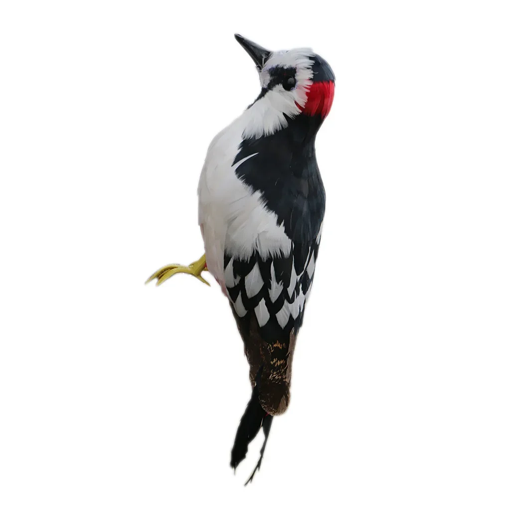 1 piece Artificial Feathered Foam Birds Realistic faux fur Woodpecker Animal Bird Garden Lawn Figurine Decoration Tree Ornament