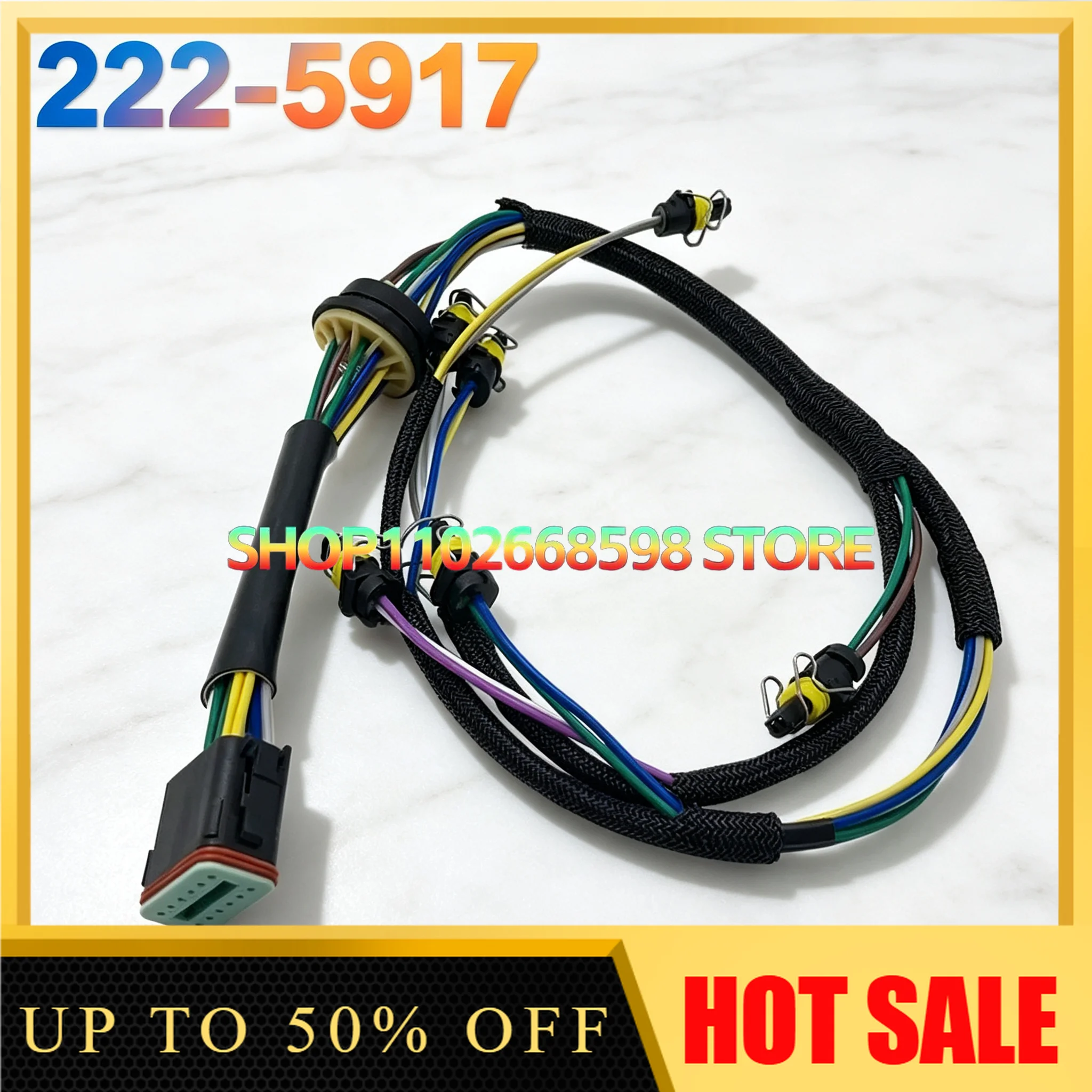 325D 329D Excavator Engine C7 Injector Harness Part Number 222-5917  Equipment Manufacturer Quality