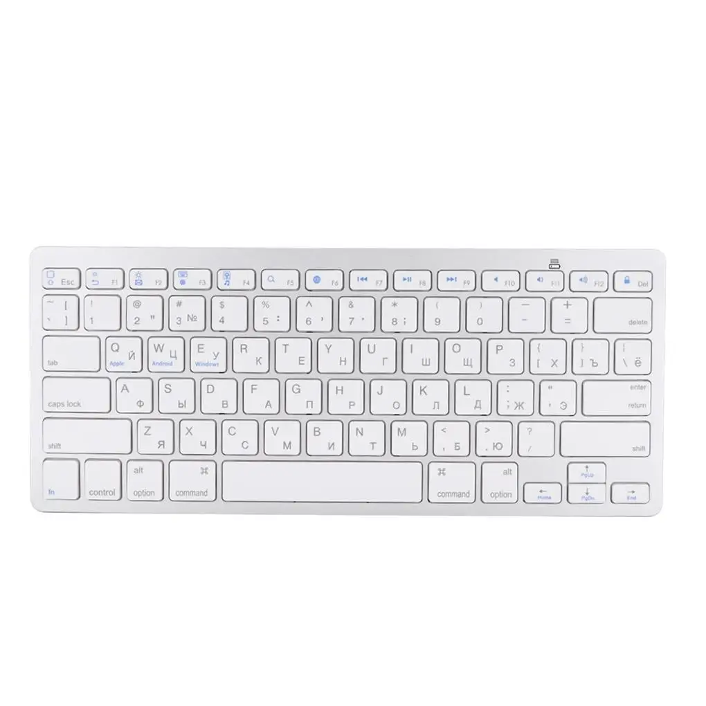 Wireless Keyboard Gaming Supplies Computer Super Thin Compact Size Space Saving Dustproof Russian Tablet Accessories