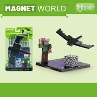 Magnetic Block Magnetic Cubes Set Children Building Toys Build Mine Magnet Constructor World Craft Toys Sensory Toddlers Gifts
