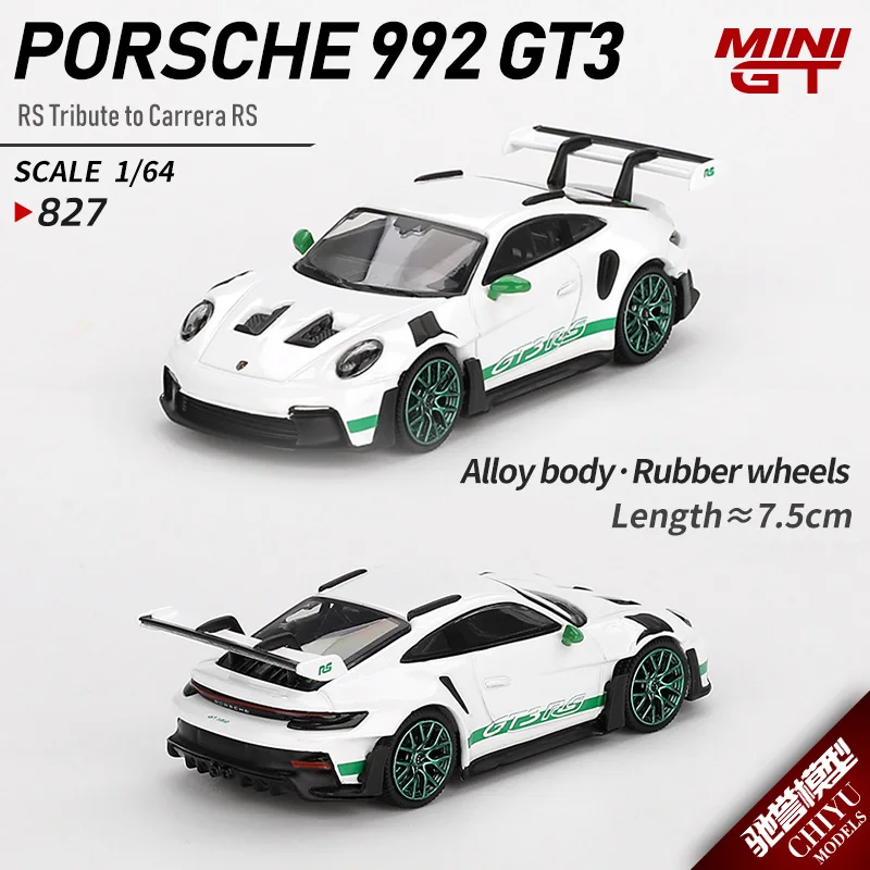 

MINIGT 1/64 911(992) GT3RS Tribute to Carrera RS Package metal diecast car models collect ornaments race car 827