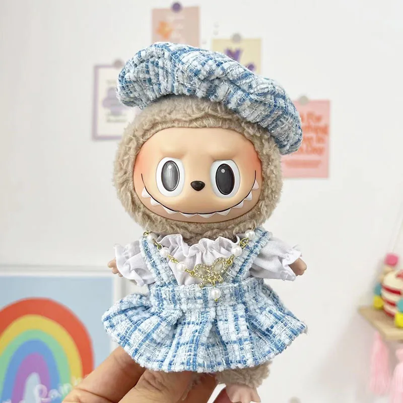 

Cute Doll'S Clothes Hoodie Kawaii Necklace Scented Strap Skirt Korea Kpop Exo Jumpsuit Clothing for 17cm Labubu Idol Dolls